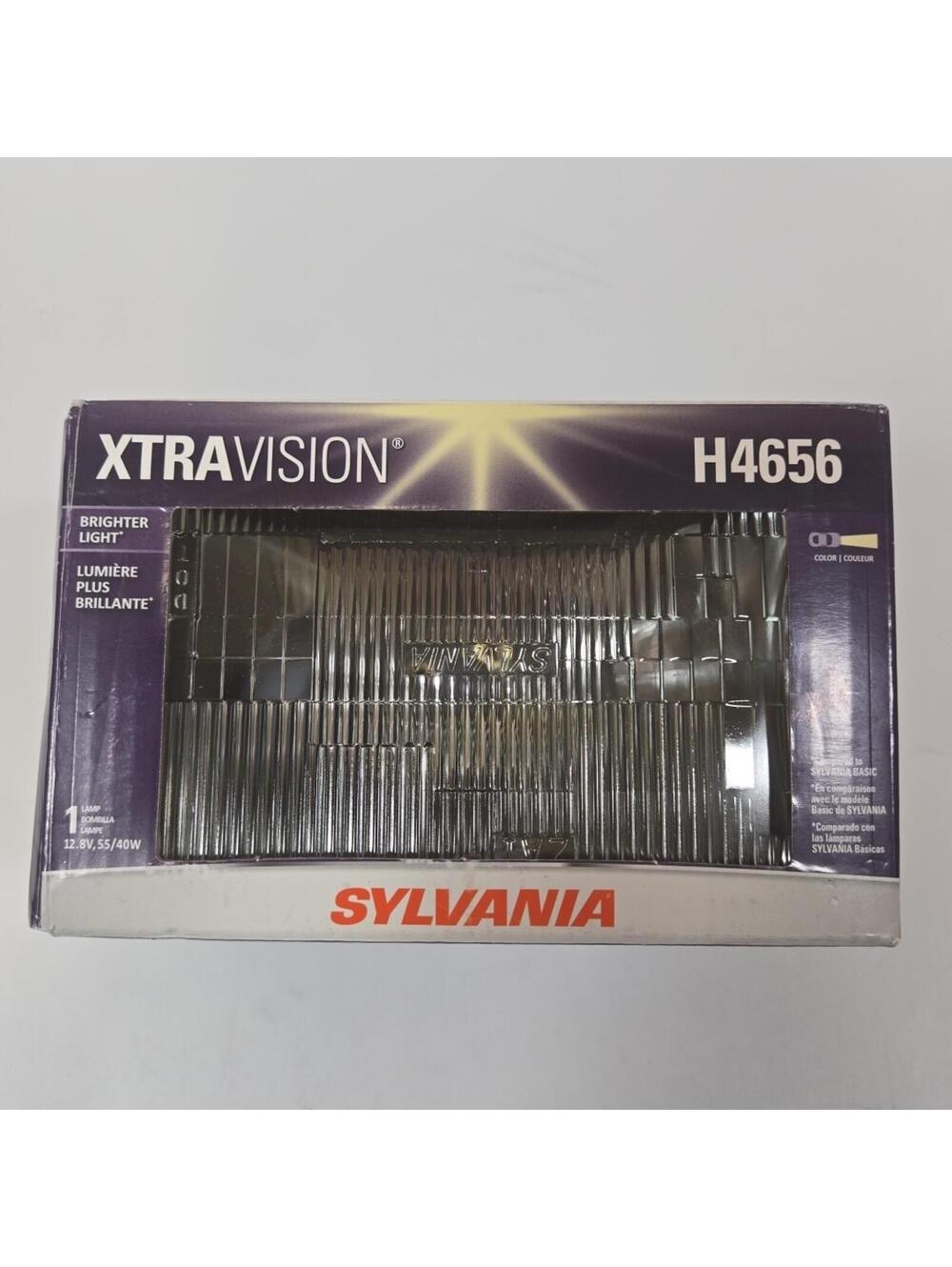 Sylvania H4656 XtraVision Sealed Beam Headlight Rectangular Halogen Bulb